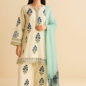 DIGITAL PRINTED LAWN 3PC VOIL LAWN DUPATTA